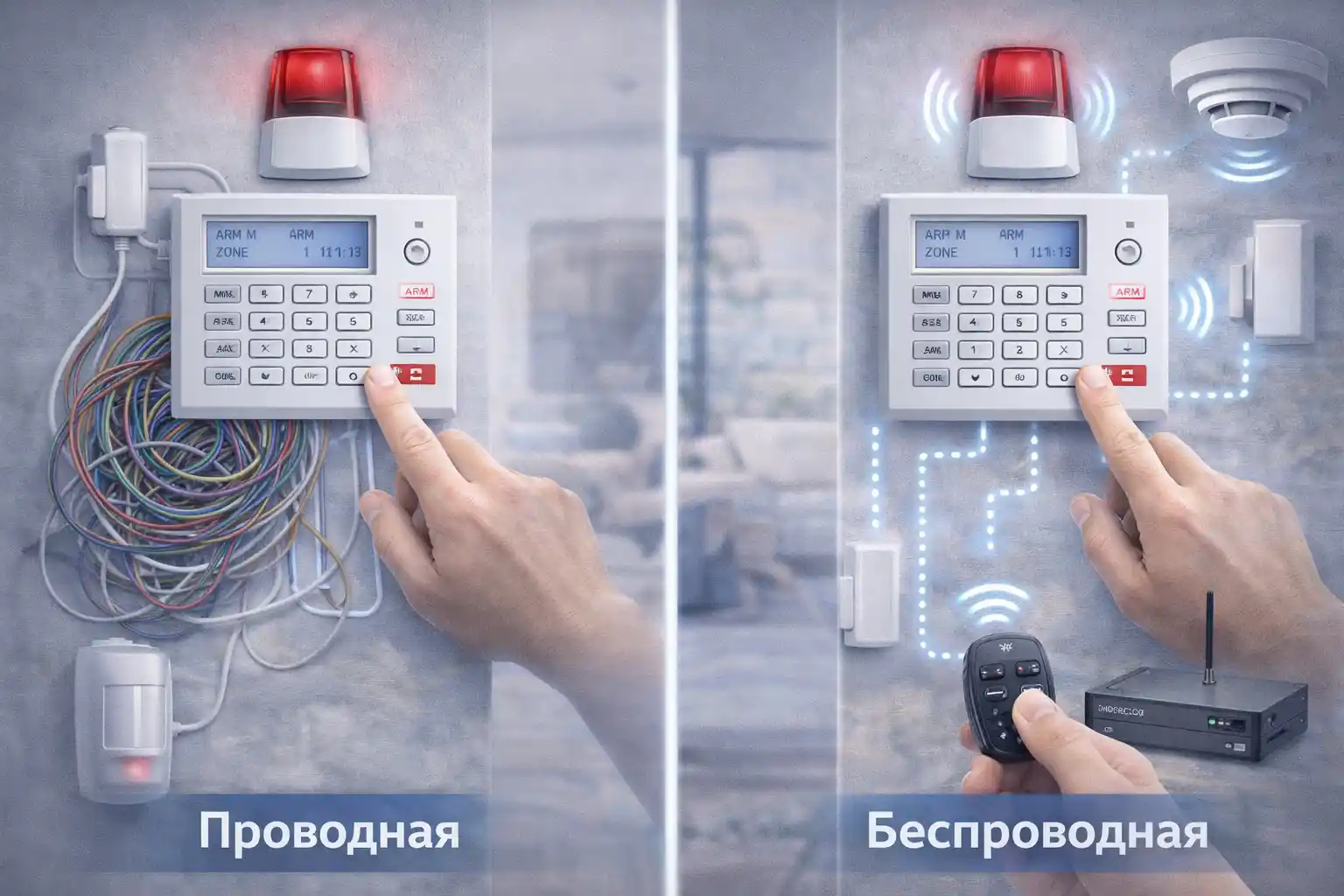 Проводная или беспроводная сигнализация для дома