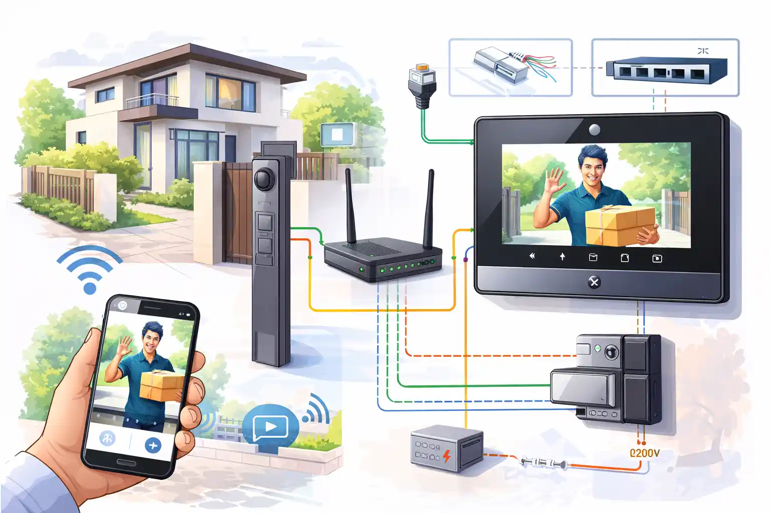 Домофон для частного дома: решения и схемы подключения