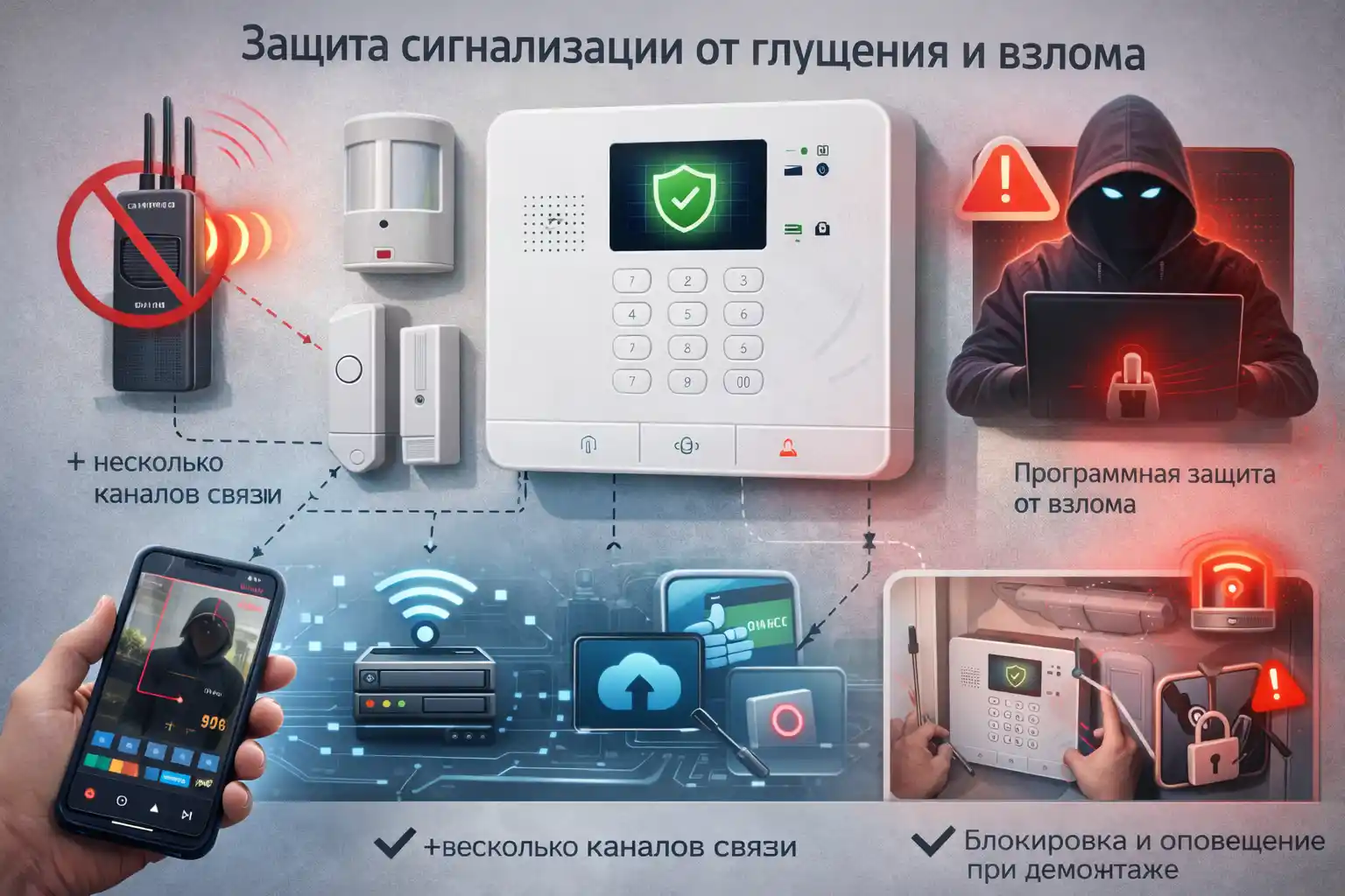 Как защитить сигнализацию от глушения и взлома
