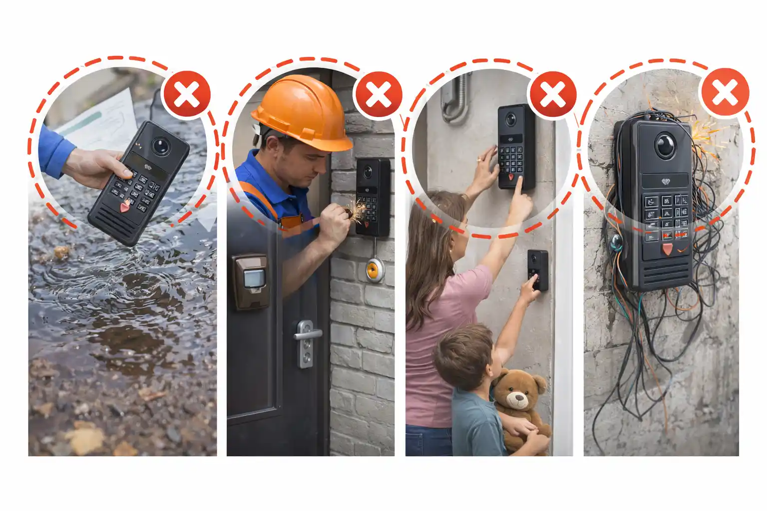 Типичные ошибки при установке домофона