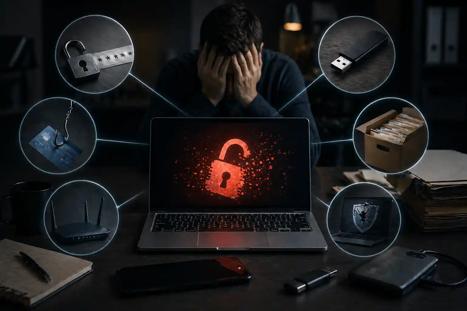 Концепция кибербезопасности и стресса